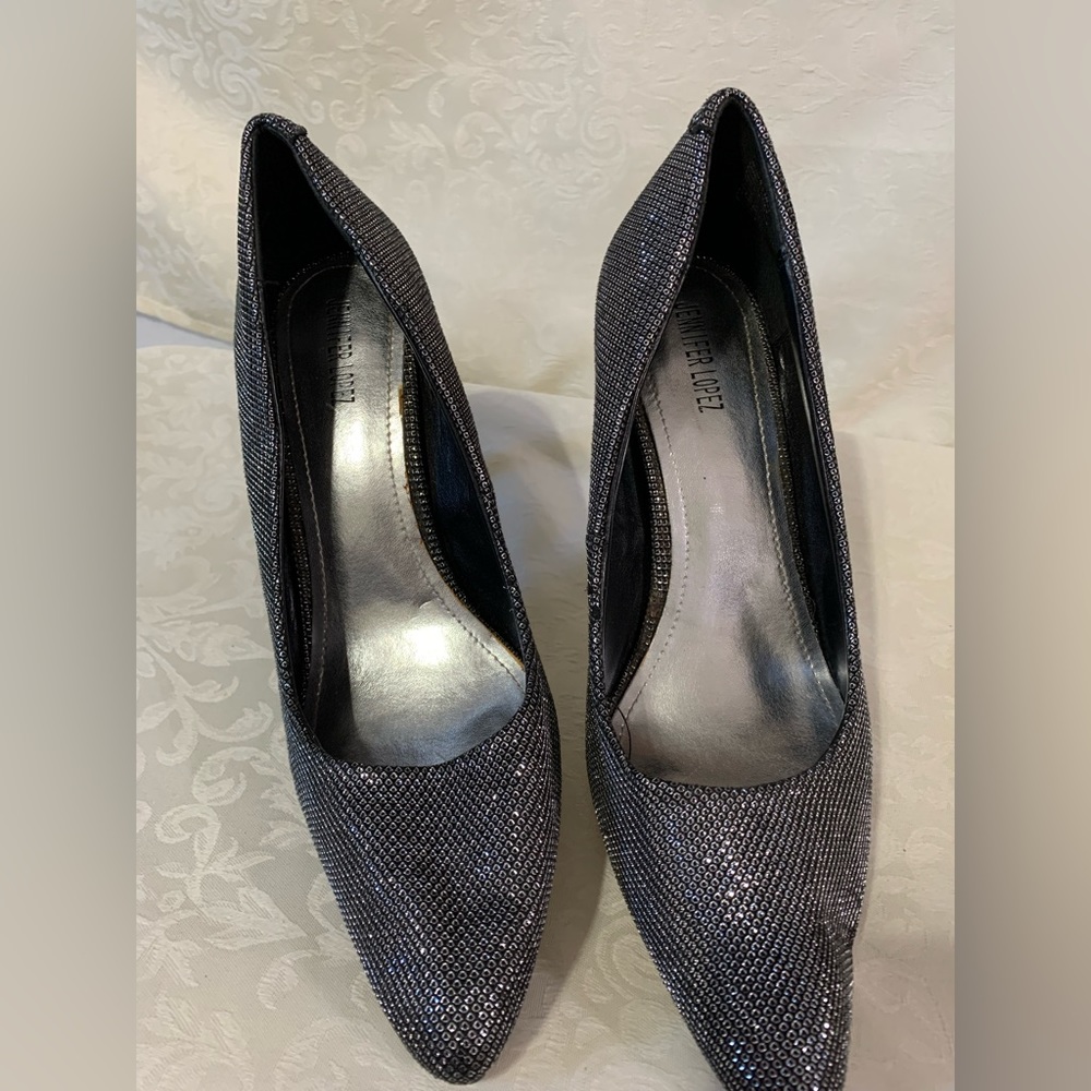 Jennifer Lopez heels, size 8.5, black glittery